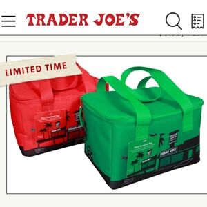 NEW! Trader Joe's Red Mini Insulated Bags
